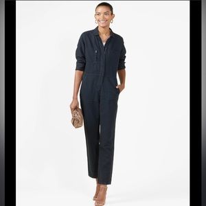 Outerknown black versatile stylish jumpsuit in an Extra Small.